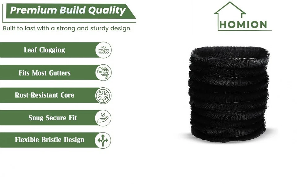 Roof Gutter Brush Leaf Guard Drain Filter Shield Blockage Stopper Debris Control - Image 4 of 4