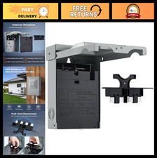 60 Amp Fused AC Disconnect Box, 2-Pole Pull-Out Switch for Mini Split HVAC Sys