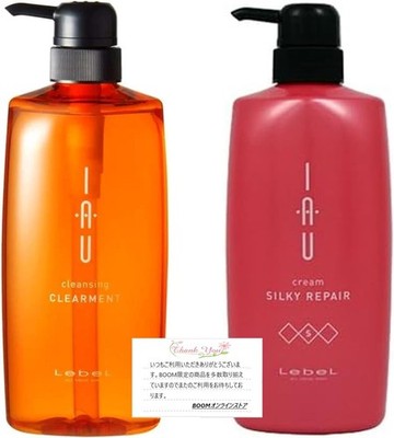 LebeL IAU Cleansing Clearment Shampoo & IAU Cream Silky Repair Treatment 600mL S