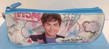 Disney High School Musical Troy Zac Efron pencil Pouch Case Makeup Bag Blue New