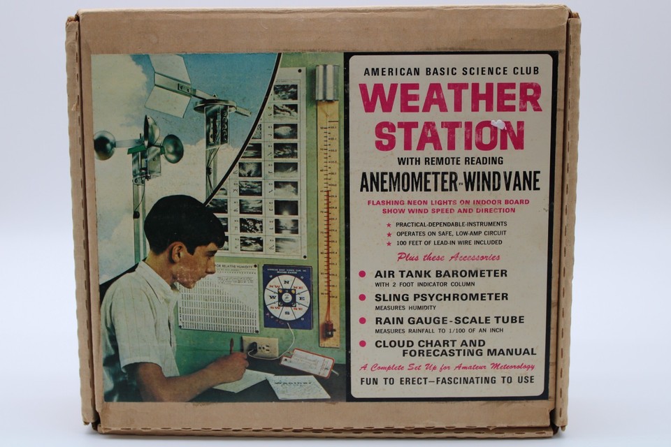 Vintage American Basic Science Club Weather Station Kit Unassembled Lafayette