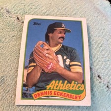 Topps 1989 Dennis Eckersley Oakland Athletics #370 Baseball Base Set Card