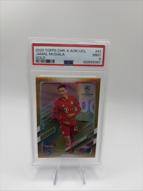 Jamal Musiala 2020 Topps Chrome UEFA Champions League Gold Refractor