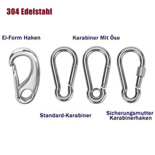 A2 Karabinerhaken Karabinerhaken Clip Snap Egg Shape/Standard/Locknut/Eyelet