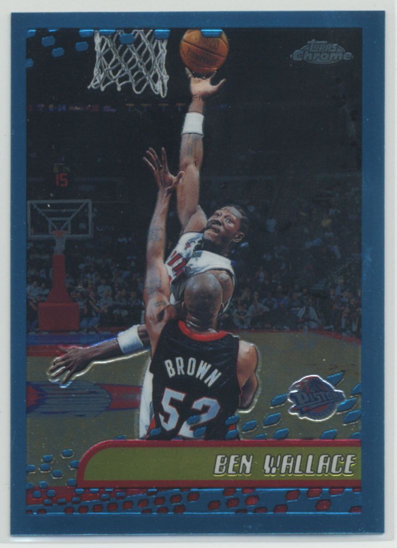 Ben Wallace 2001-02 Topps Chrome Basketball Card #73 Detroit Pistons