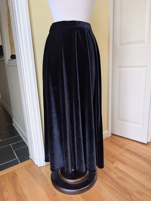 Long Black Velvet evening Skirt Sz. 12 Bentley Arbuckle Holiday Cocktail Party