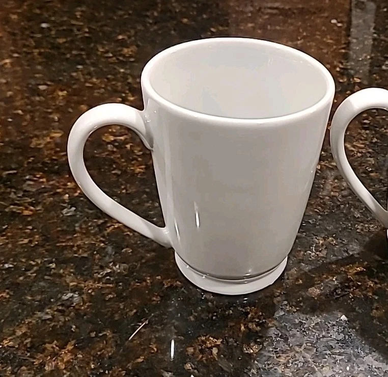 CONJUNTO DE 3 canecas de café com pés Pottery Barn GRANDE BRANCO 10 oz - Imagem 2 de 4