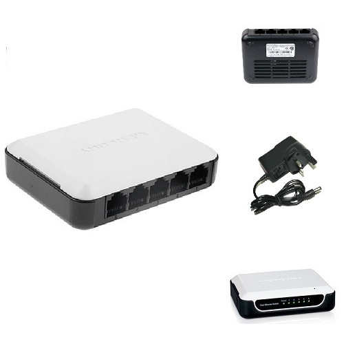 Ethernet Desktop Switch Netzwerkadapter Mercury 5 Port RJ45 10/100 Mbps Adapter - Bild 1 von 1