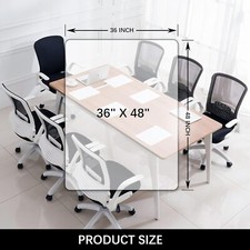 Clear Chair mat for Hard Floors 36 x 48 inches Transparent Floor Mats Wood/Ti...
