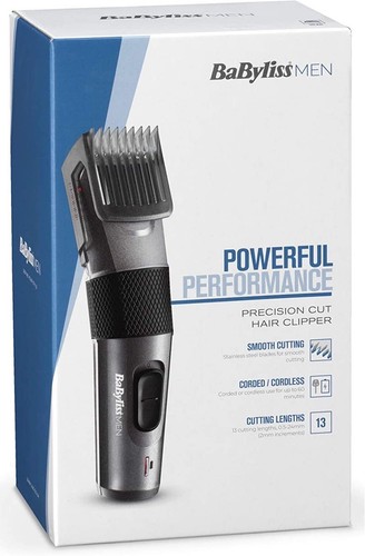Babyliss Mens Professionl Hair Clippers Corded / Cordless S/Steel Blade - 7756U - Picture 4 of 4