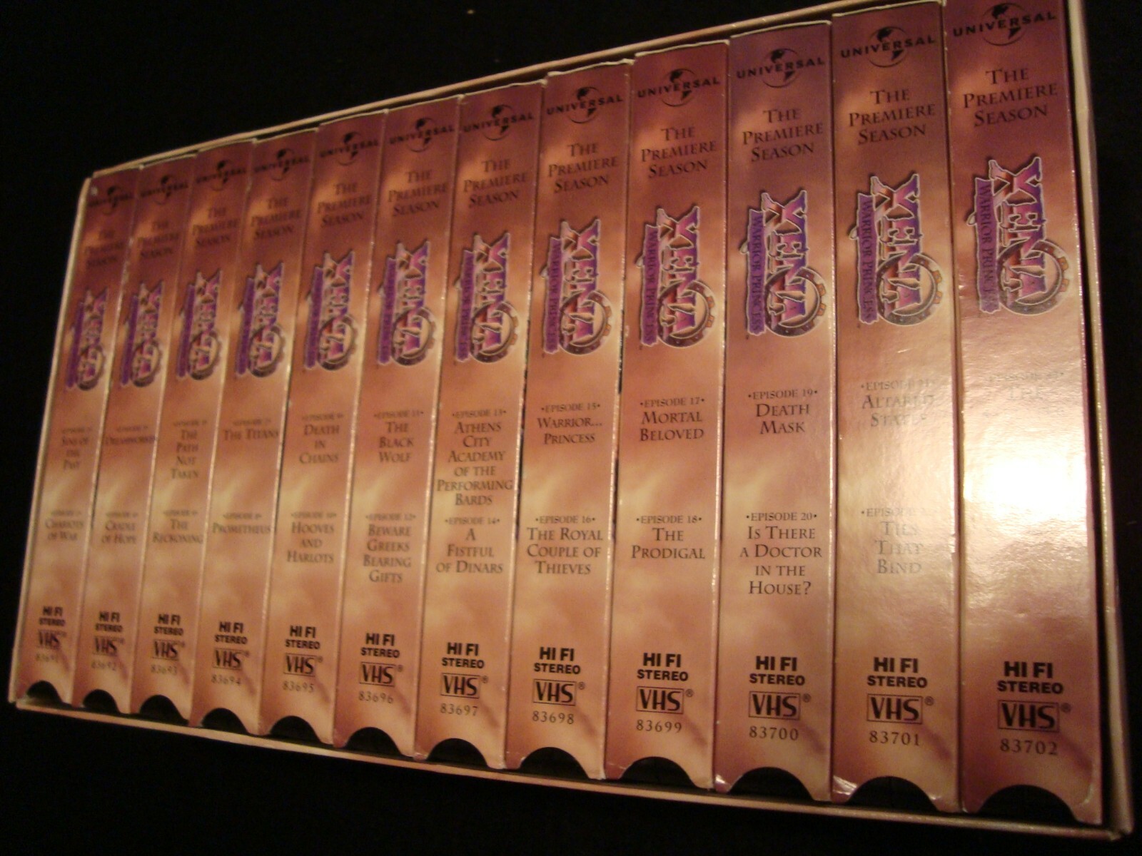 Xena Warrior Princess Season 1 VHS 12 Tapes, 24 eps Used eBay