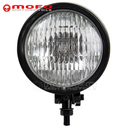 4.5'' Motorcycle Headlight Black Bullet HeadLamp For Harley Dyna Bobber Chopper - Picture 3 of 12
