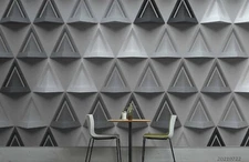3D Grey Triangle Wallpaper Wall Mural Removable Self-adhesive Sticker536