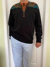  510 MARCELO BURLON Icon Wings Crew Neck Long Sleeve Sweatshirt Black Mens M