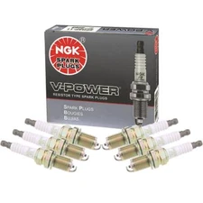 NGK Set of 6 Nickel V-Power Spark Plugs For Acura Audi Chevy Dodge Lexus Toyota