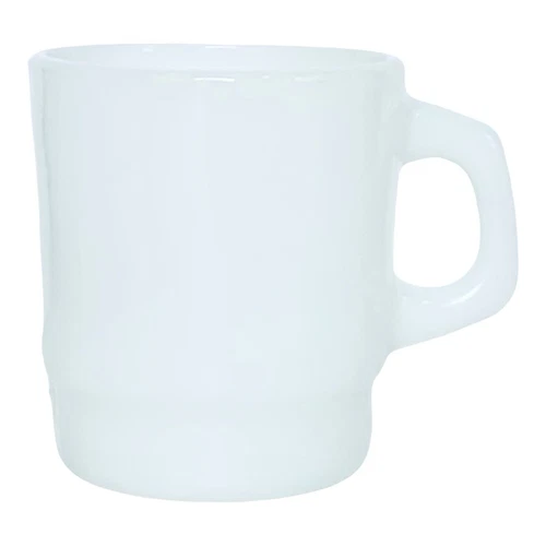 VTG c1950 Anchor Hocking ANCHORWHITE Milk White  #312 Stacking Mug NEW