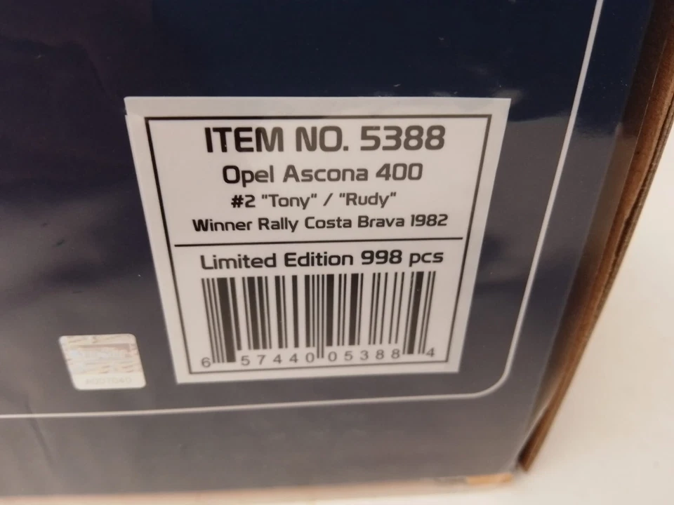 Sunstar Opel Ascona 400 #2 Fassina winner Rally Costa Brava 1982 1/18 5388 - Immagine 4 di 4