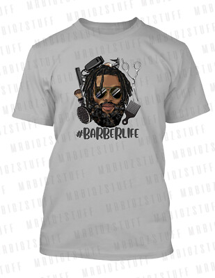 Barber Life Art Tee Shirt Graphic Hip Hop Pro Club / Shaka Sneaker Hair Tee
