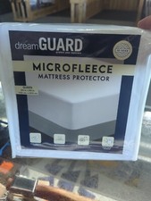 Dream Guard Microfleece Mattress Protector. Hypoallergenic Waterproof. Queen