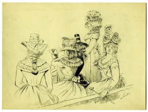 Prov Collection Leon Treich La Vie Parisienne Au Champ De Courses Dessin Ancien Ebay
