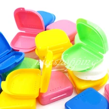Dental Orthodontic Retainer Denture Storage Case Box Mouthguard Container Colors