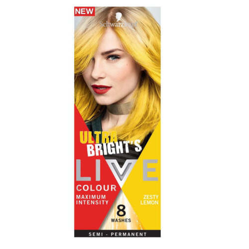 Schwarzkopf Ultra Brights Semi-Permanent Hair Colour 8 Washers - Lemon - Picture 1 of 6