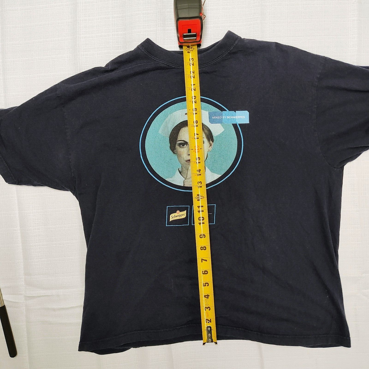 T-shirt Vintage Schweppes - Sponsor Officiel Sonar 2001 - Mixte Taille XL - Occasion Très Bon état