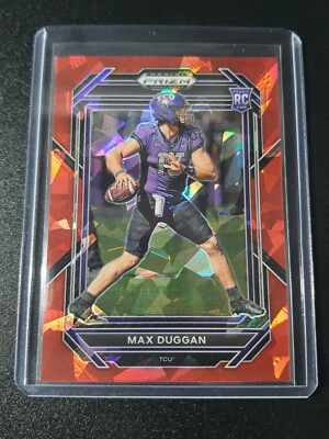 Max Duggan - Prizm Draft Picks 2023 - Chargers - Red Cracked Ice - RC