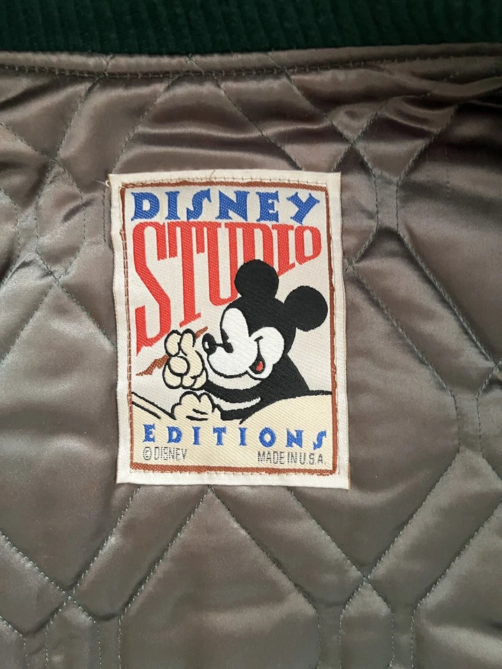 Chaqueta Universitaria De Colección Walt Disney Studio Editions Cuero Años 90 Mickey Mouse Foto 3 de 4