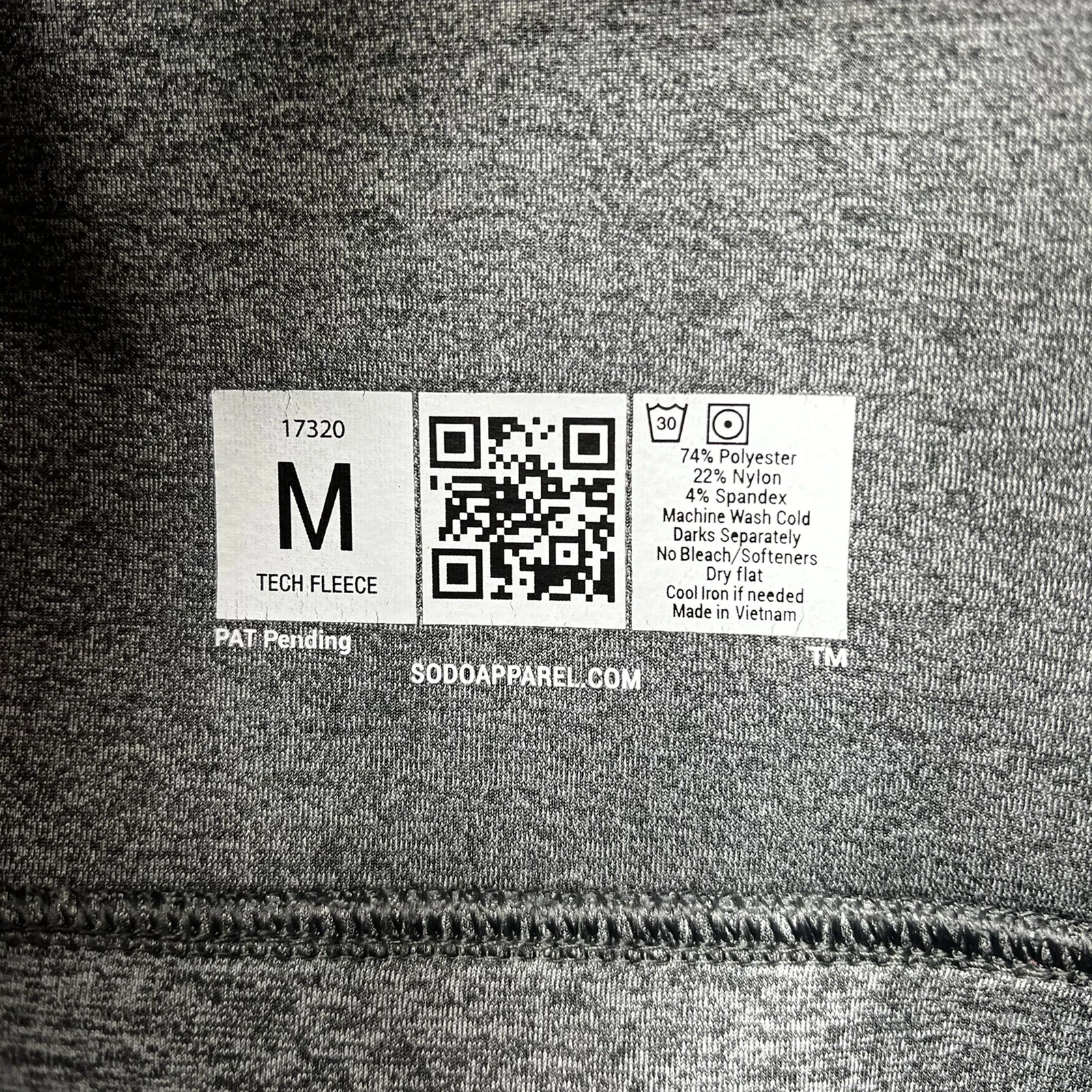 VETEMENTS Sodo Apparel Tech Fleece Pullover Felpa con Cappuccio Performance Grigio Slu Uomo Taglia Media