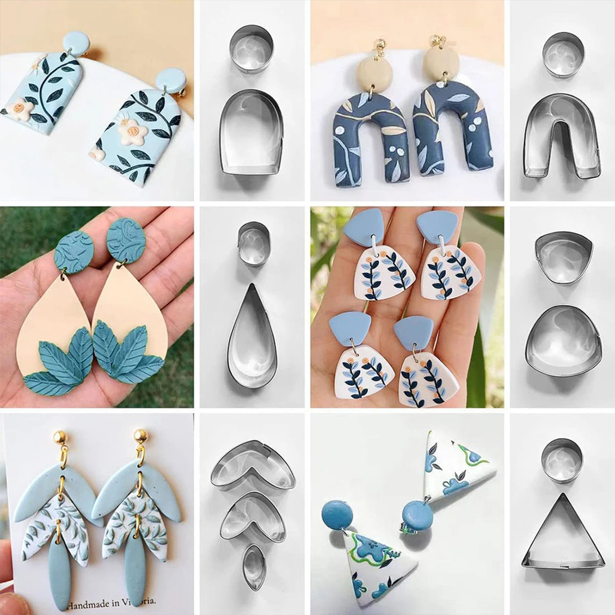 Polymer clay earring shape cutters outlet
