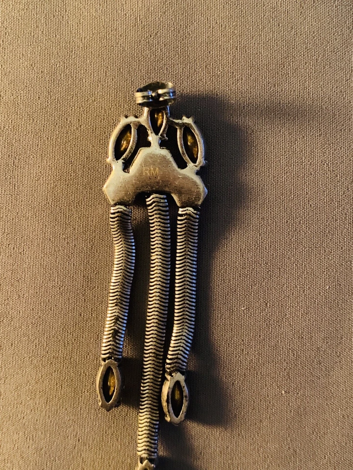 rebecca minkoff 3-tier Drop Sil. & Stones Earrings - Image 3 of 4