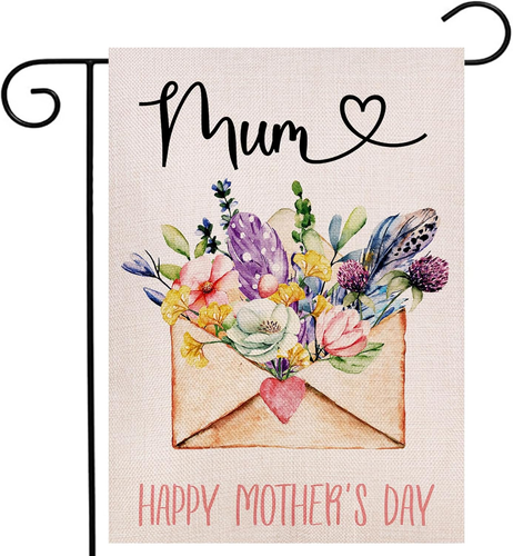 Happy Mothers Day Floral Garden Flag Double Sided outside Welcome Yard Party Out