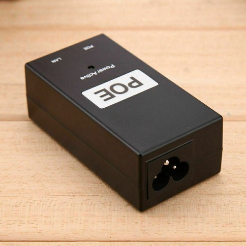 48V 0.5A 24W Desktop POE Power Injector Ethernet Adapter Überwachung CCTV DE - Bild 3 von 8