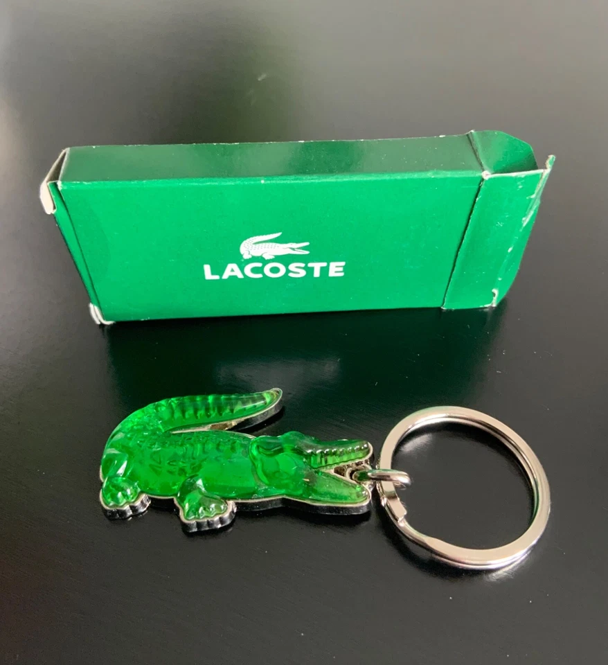 Lacoste Metal Green Keychain Length 3 inches Promotional Item Early 2000’s - Image 2 of 4