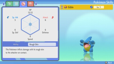 Pokemon Brilliant Diamond Shining Pearl BDSP - Shiny 6IV Gible