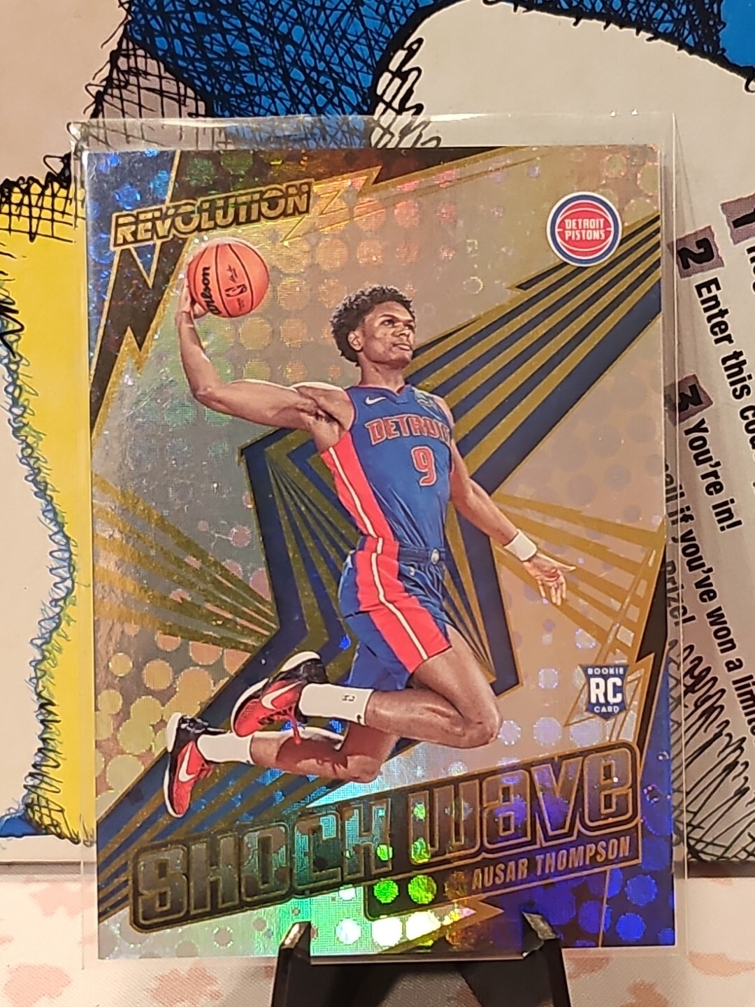 2023-24 Panini Revolution Shock Wave RC #21 Ausar Thompson Detroit Pistons