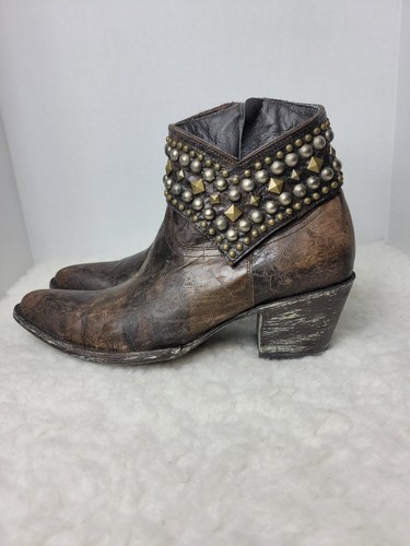 Old Gringo Mini Belinda Womens Boots Size 9 Black Studded Western Ankle Shoes - Picture 3 of 11
