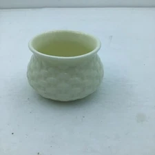 Geo Z Lefton Porcelain Basket Weave Bowl Salt Cellar Votive Holder 11935