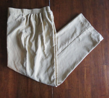 Alfred Dunner- Camel Elastic Waist Polyester Pull On Pant Microfiber Size 10