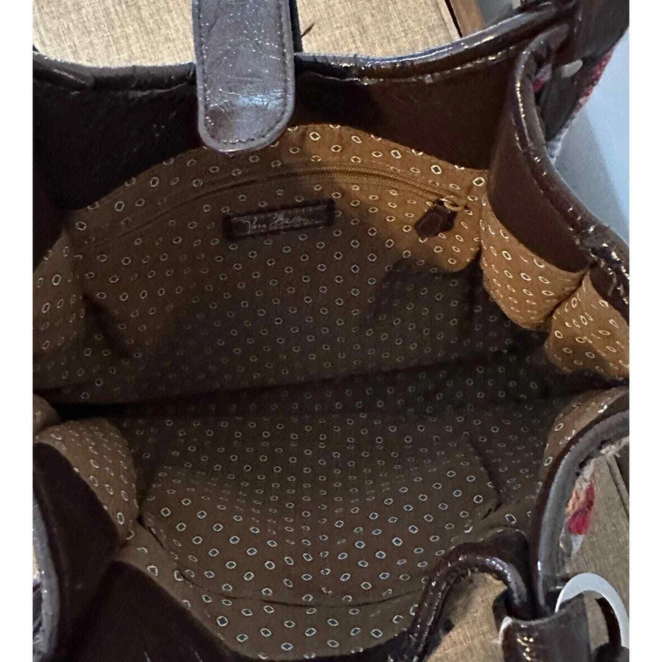 VERA BRADLEY Rojo Gris Cuadros HIGHLANDS CARGO Bolso Cartera Lana Preparación Academia Foto 4 de 4