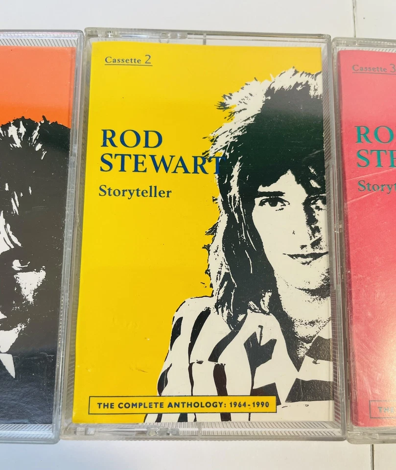 Rod Stewart Cassette Tape Lot STORYTELLER Complete Anthology 1964-1990 Set of 4 Foto 3 de 4
