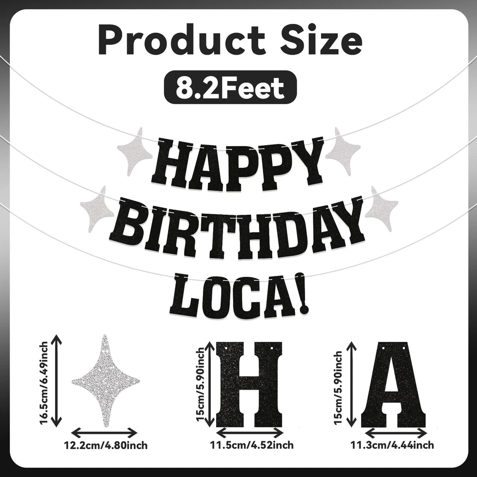 Feliz Aniversário Loca Banner Decoração de Festa de Aniversário Vampiro Aniversário Engraçado... - Imagem 3 de 4