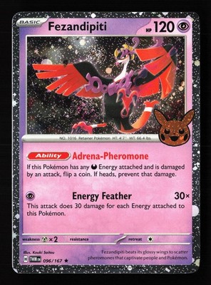 Fezandipiti (Cosmos Holo) 096/167 Holofoil Trick or Trade 2024 Pokemon Card -B3