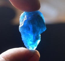 Cristal de apatita azul natural en bruto de 27,10 quilates, piedra de apatita...