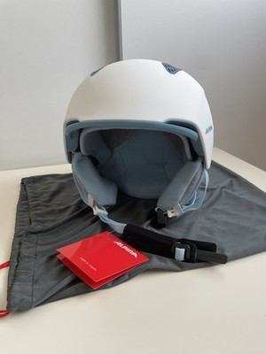 Alpina Kinder Skihelm Grand JR Gr. 54-57 Weiß-Blau Model A9224