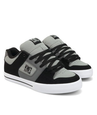 DC SHOES HERREN PURE SNEAKER. NEU KARTON LEDER SCHNÜRER SCHWARZ GRAU SKATESCHUHE S26