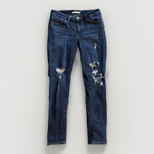 Women  s LEVI  S 711 Distressed Skinny Blue Jeans Size 28