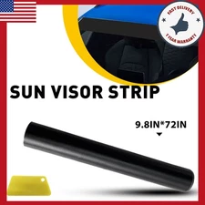 10x60inch Universal Vinyl Windshield Banner Decal Sun Strip Matte Black