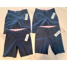 Cat & Jack Girls School Uniform Shorts Lot of 4 Navy Blue Size 10 NWT Stretch